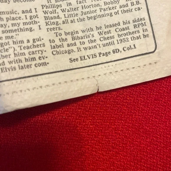 Vintage Elvis Newspaper Keepsake Charlotte August 19 . 1977 - Picture 7 of 9